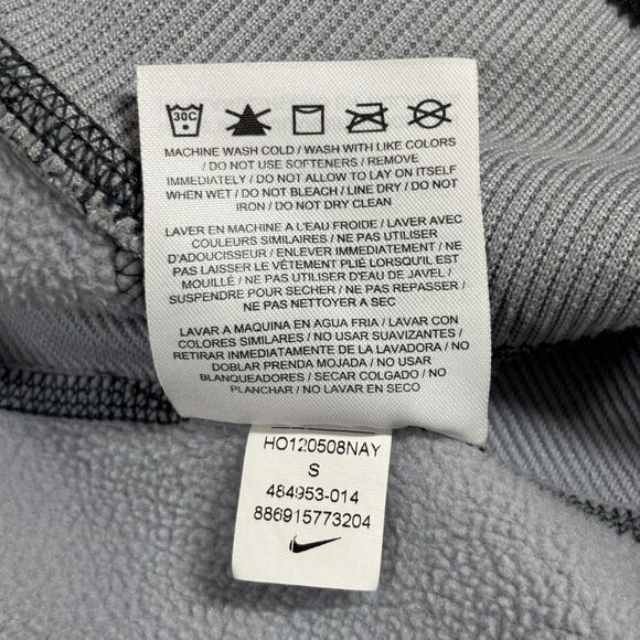 Nike Therma-Fit Jacket Women's Small Gray Full Zip Fleece Hoodie Hooded - Picture 9 of 9